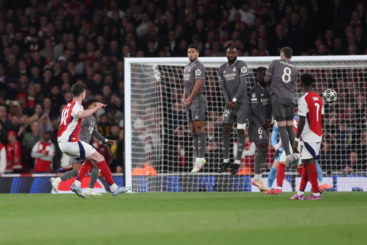 Declan Rice, „dublă” în Arsenal - Real Madrid