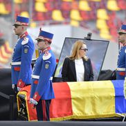 Andreea Esca la priveghiul lui Mircea Lucescu pe Arena Națională