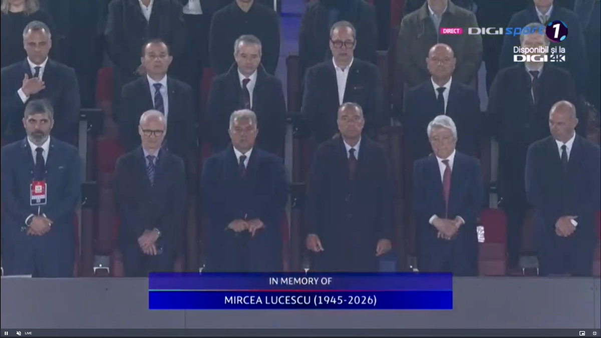 Scene impresionante în UCL la Barcelona și Paris, în memoria lui Mircea Lucescu