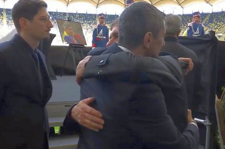 Răzvan Lucescu la priveghiul pentru Mircea Lucescu pe Arena Națională