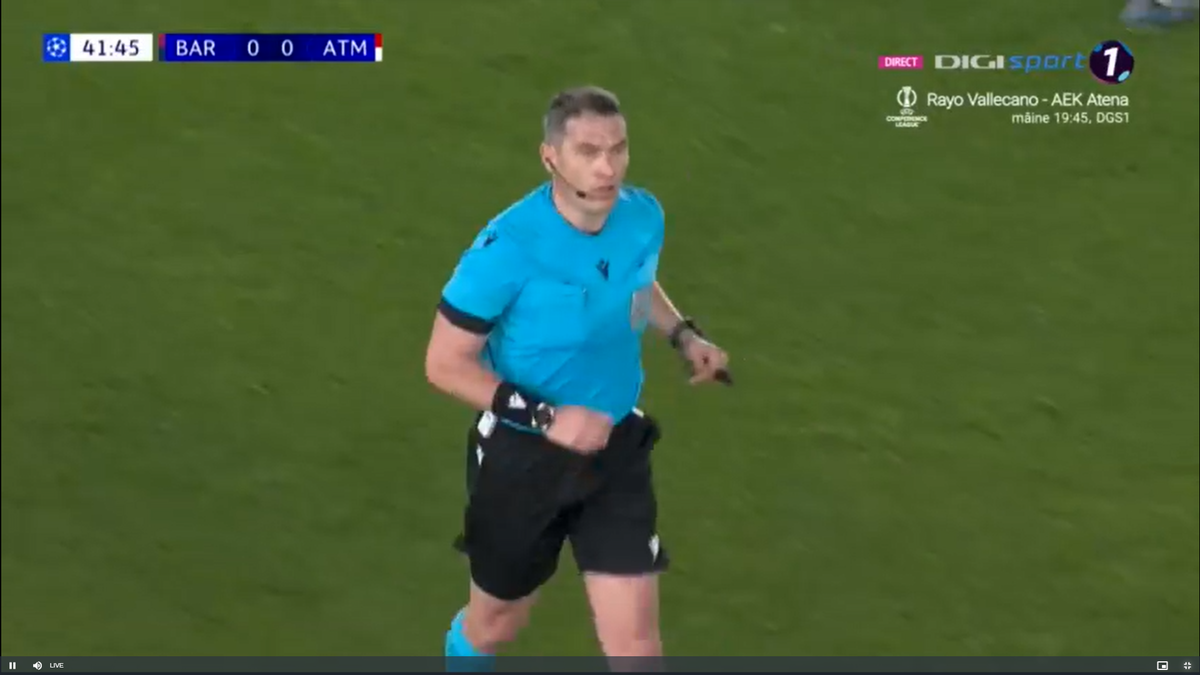 Barcelona îl reclamă la UEFA pe Istvan Kovacs și cere înregistrarea dialogului din camera VAR!