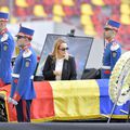 Andreea Esca, la catafalcul lui Mircea Lucescu // FOTO: GSP.ro