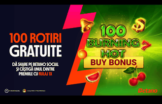 100 de premii a câte 100 de Rotiri Gratuite pe Betano Social