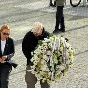 Andreea Esca la priveghiul lui Mircea Lucescu pe Arena Națională