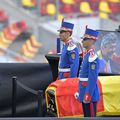 Răzvan Lucescu și Neli, soția lui Mircea, lângă sicriul acestuia // foto: Cristi Preda (GSP)