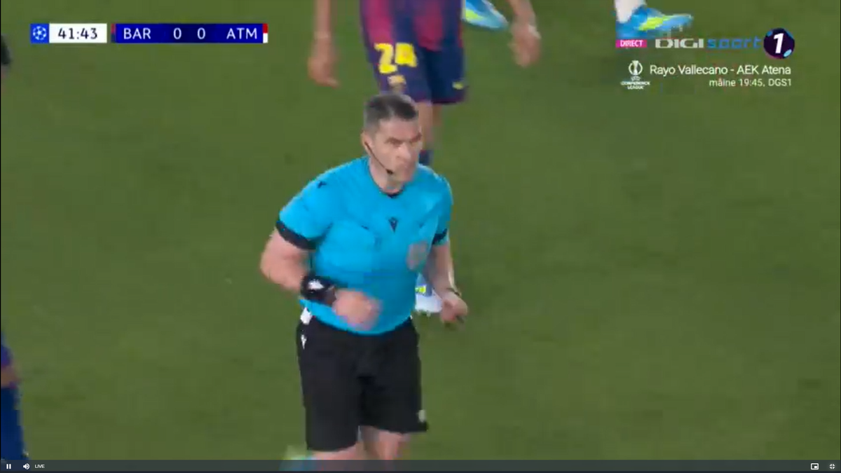 Istvan Kovacs, salvat de VAR în Barcelona - Atletico Madrid