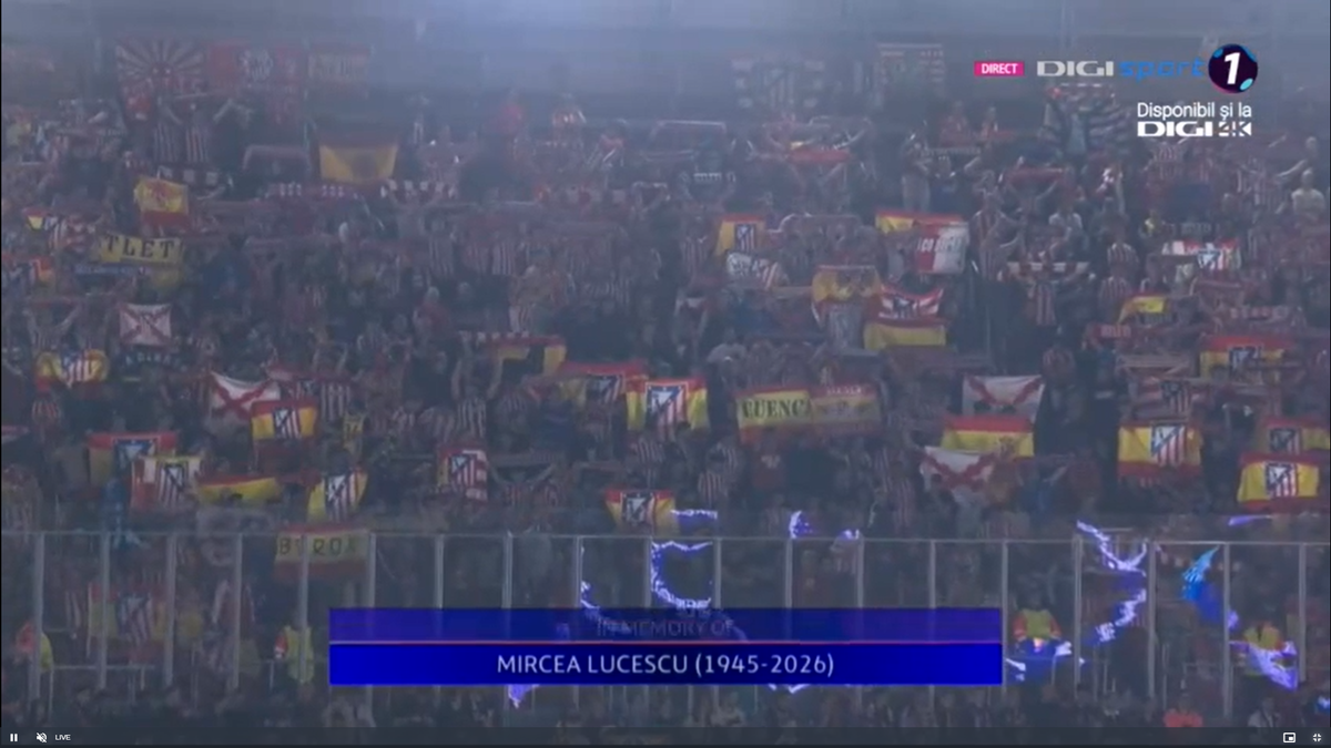 Scene impresionante în UCL la Barcelona și Paris, în memoria lui Mircea Lucescu