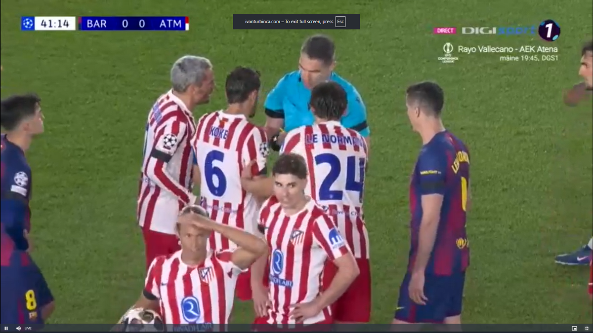 Barcelona îl reclamă la UEFA pe Istvan Kovacs și cere înregistrarea dialogului din camera VAR!