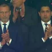 Minut de reculegere în memoria lui Mircea Lucescu la PSG - Liverpool FOTO: captură @Digi Sport