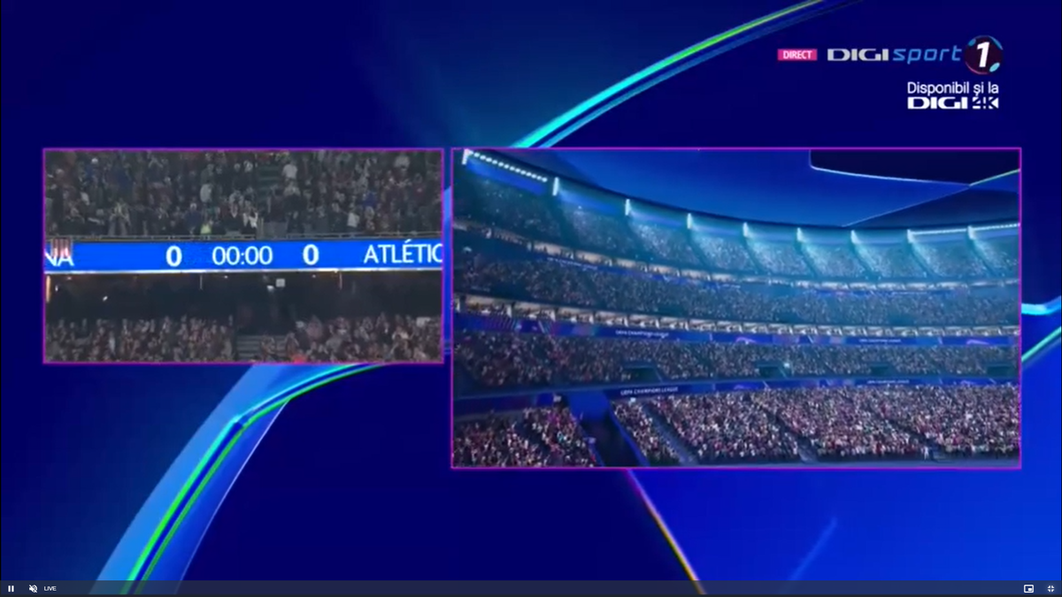 Scene impresionante în UCL la Barcelona și Paris, în memoria lui Mircea Lucescu