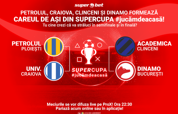 Jucătorii își pregătesc consolele pentru duelurile finale din SuperCupa #jucămdeacasă. Petrolul – Craiova și Clinceni – Dinamo decid ultimul act