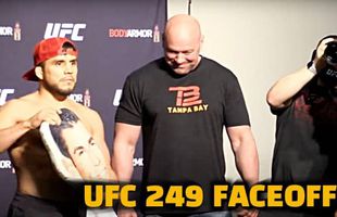 UFC 249 // VIDEO Luptătorul MMA Henry Cejudo a venit la cântar cu perne cu fețele rivalilor, pe care le-a șutat spre presă