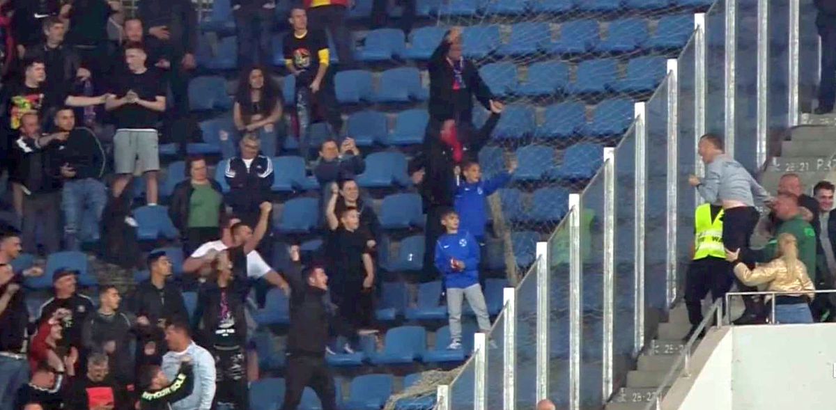 Mihai Stoica a speriat un steward la Universitatea Craiova – FCSB » S-a prefăcut că-l lovește! Cum a reacționat bărbatul