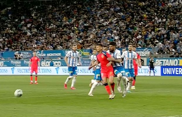 Formația roș-albastră a cerut penalty, dar Kovacs n-a schițat niciun gest