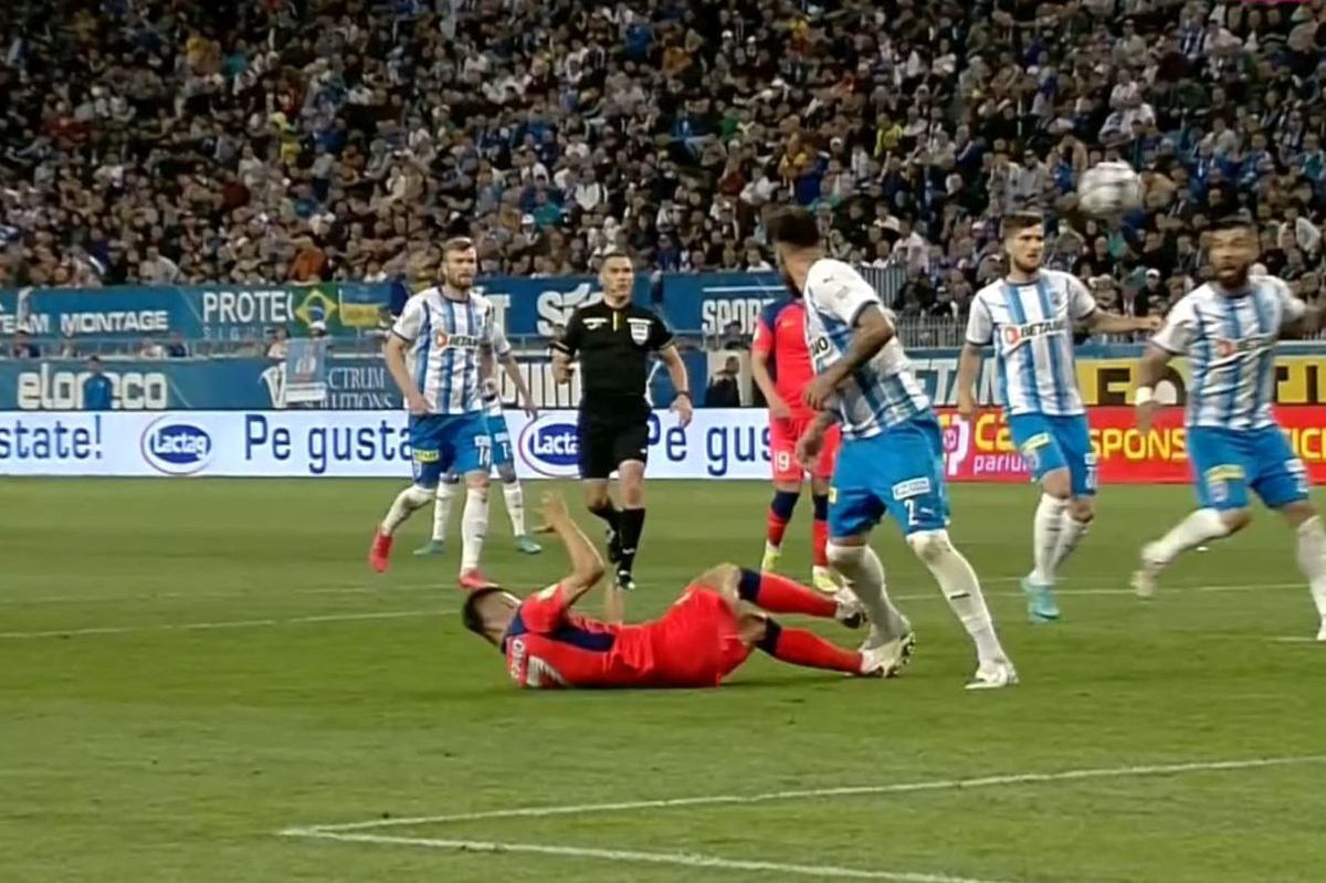 Fază controversată în Universitatea Craiova – FCSB » Formația roș-albastră a cerut penalty