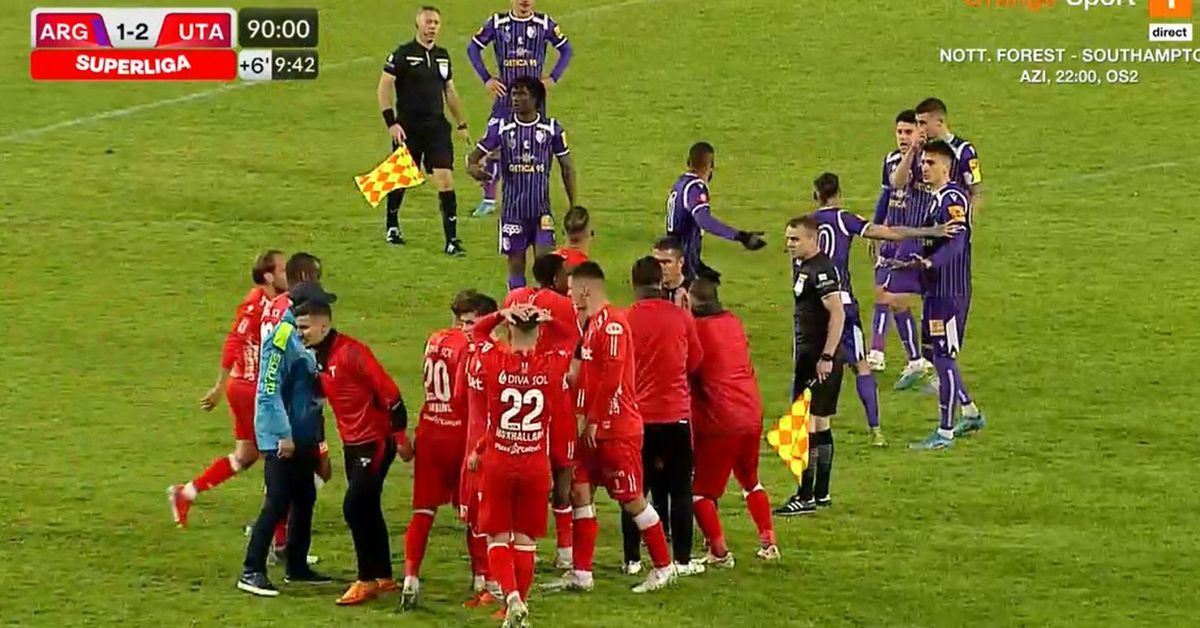 Rednic a vrut să scoată echipa de pe teren în FC Argeș - UTA Arad