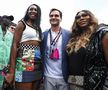 Serena și Venus Williams alături de Roger Federer. Foto: Imago Images