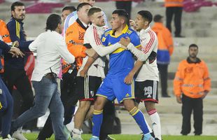 Superclasico River Plate - Boca Juniors cu nervi, suspans și multe lovituri » Șapte eliminări dictate și poliția în teren la final