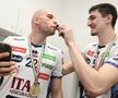 Bela Bartha, bărbierit în vestiar după titlul câștigat de Trentino/Foto: Marco Trabalza (Trentino Volley)