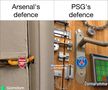 Cel mai tari meme-uri după PSG - Arsenal