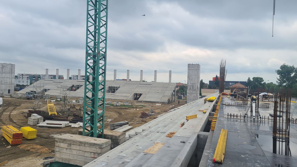 Stadionul din vestul României, care costă 23.000.000 de euro, prinde contur » Lucrările vor fi finalizate în 2026