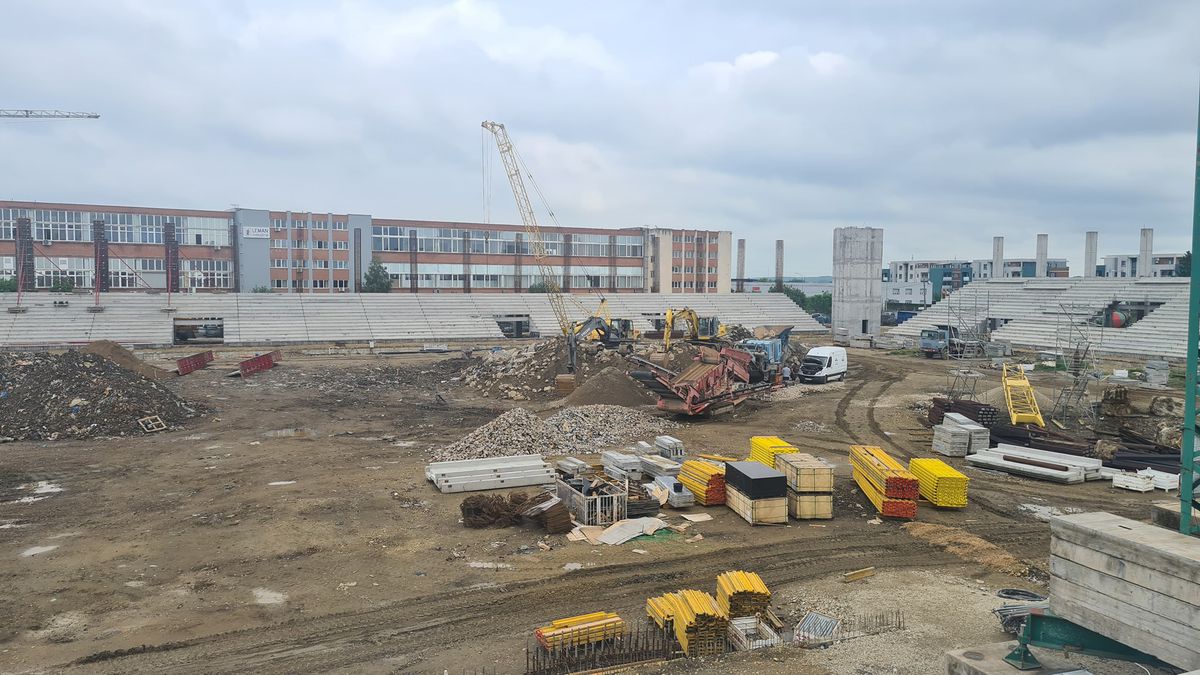 Stadionul din vestul României, care costă 23.000.000 de euro, prinde contur » Lucrările vor fi finalizate în 2026