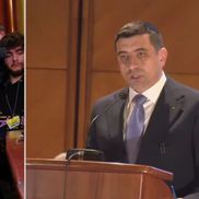 Prima dezbatere între George Simion și Nicușor Dan / FOTO: Capturi TV @Euronews