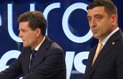 Momentul în care dezbaterea dintre Nicușor Dan și George Simion a deviat spre stadioane: „Când galeriile scandau acele lozinci, erați pe-acolo?”