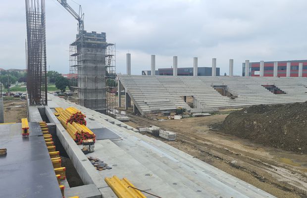 Stadionul din vestul României, care costă 23.000.000 de euro, prinde contur » Lucrările vor fi finalizate în 2026