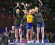 Echipa feminină a României a sărbătorit pe masă Foto: ITTF
