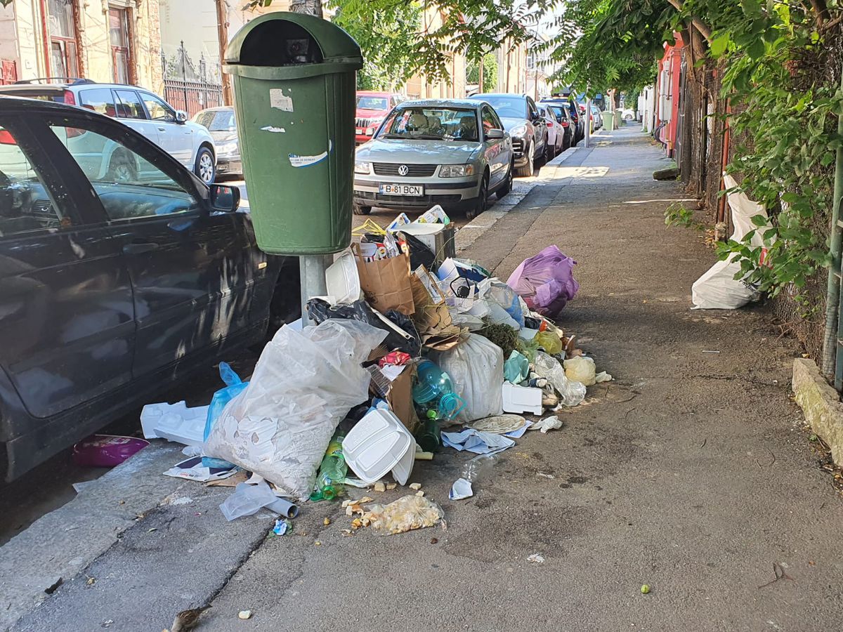 Așa întâmpinăm EURO! Coridor de gunoaie în Sectorul 1 » Imagini filmate azi în București: „Celor care vin le va fi scârbă”