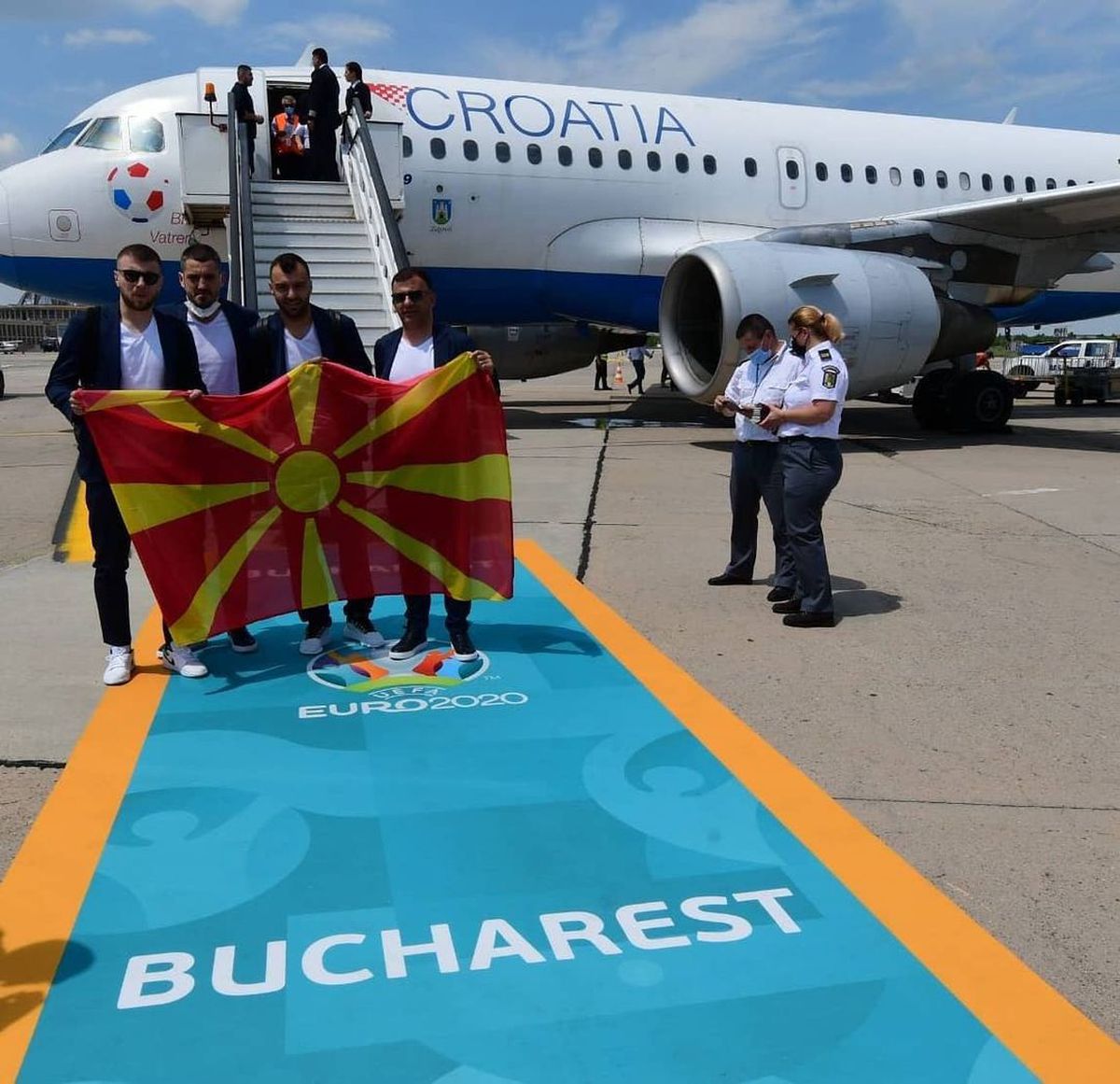 Delegația Macedoniei de Nord a aterizat la București » „Naționala” lui Pandev se va pregăti în Ghencea pentru EURO 2020