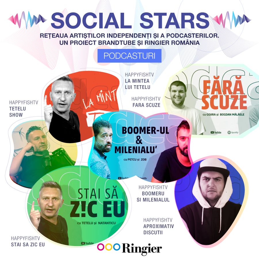 Ringier si BrandTube lansează Social Stars – un proiect colaborativ între artiști independenți, creatori de conținut, podcastari și site-uri locale de conținut.