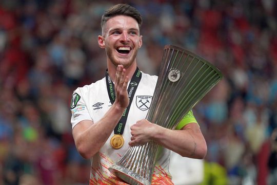 Declan Rice, căpitanul lui West Ham, a bătut palma cu Arsenal. Foto: Imago Images