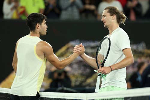 Ultima întâlnire la un turneu de Mare Șlem între Alcaraz și Zverev a fost la Australian Open FOTO Getty