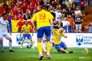 România - Serbia, finala Europeanului de minifotbal » GOOOOL! Schemă genială a „tricolorilor”