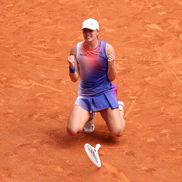 Bucuria Igăi Swiatek după câștigarea celui de-al patrulea trofeu la Roland Garros FOTO Guliver/Gettyimages