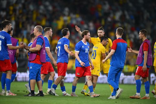 Konrad Funfstuck, selecționerul naționalei din Liechtenstein, și-a lăudat elevii după remiza obținută la București cu România, scor 0-0/ foto Raed Krishan (GSP)