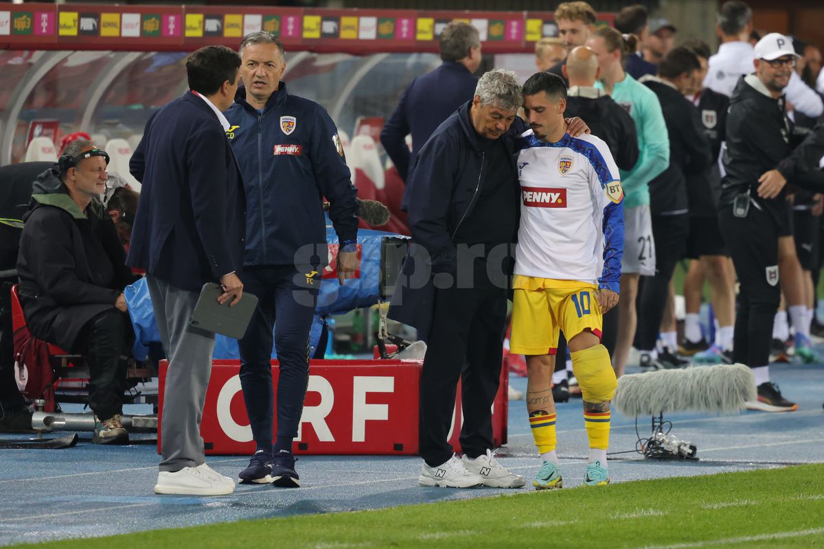 Mircea Lucescu, la meciul Austria - România 2-1