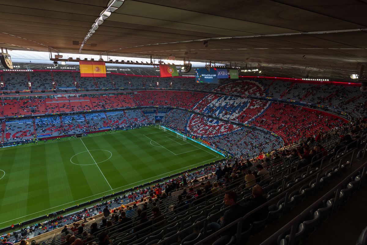 Imagini superbe cu stadionul Allianz Arena înaintea de finala Ligii Naţiunilor