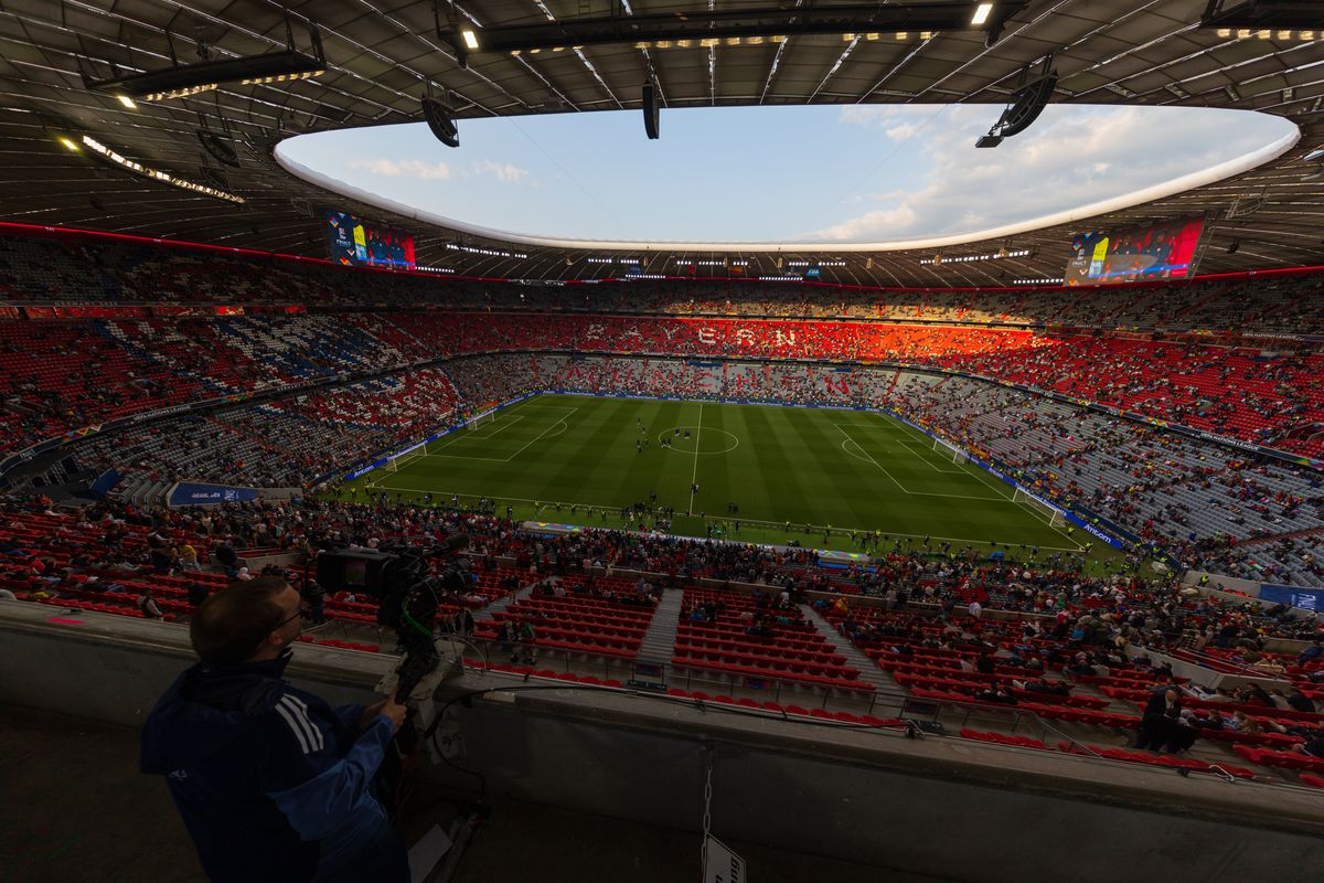 Imagini superbe cu stadionul Allianz Arena înaintea de finala Ligii Naţiunilor