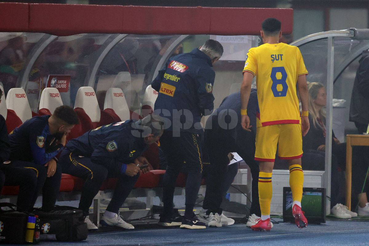 Mircea Lucescu, la meciul Austria - România 2-1