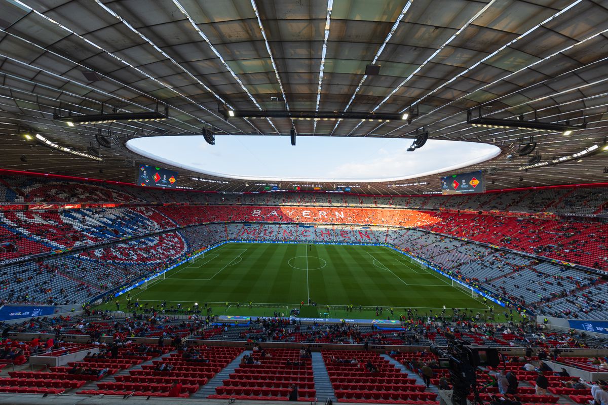 Imagini superbe cu stadionul Allianz Arena înaintea de finala Ligii Naţiunilor