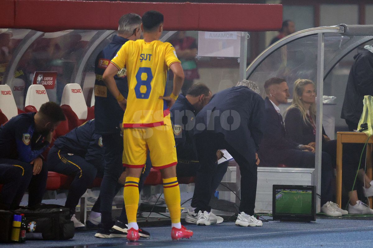 Mircea Lucescu, la meciul Austria - România 2-1