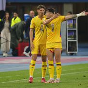 Dispută între Andrei Raţiu şi David Miculescu la finalul partidei Austria - România 2-1 FOTO: Ionuţ Iordache (GSP)