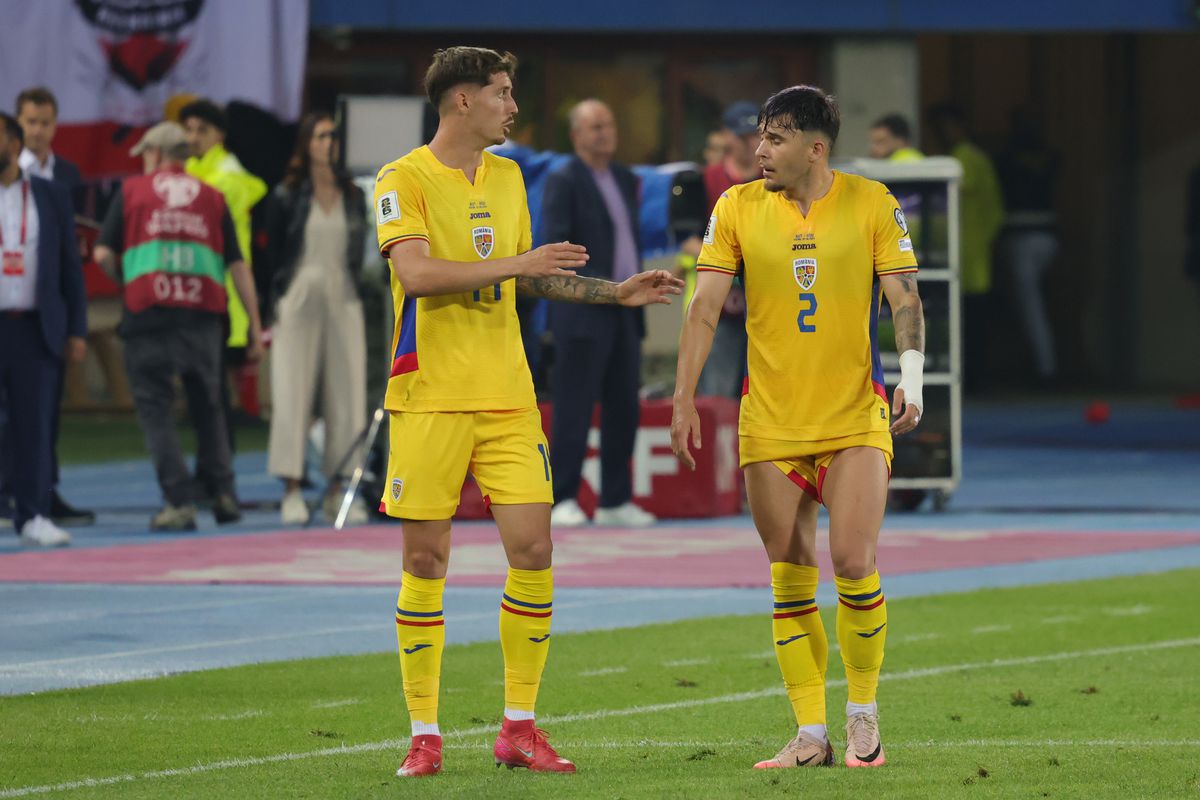 Dispută între Andrei Raţiu şi David Miculescu la finalul partidei Austria - România 2-1