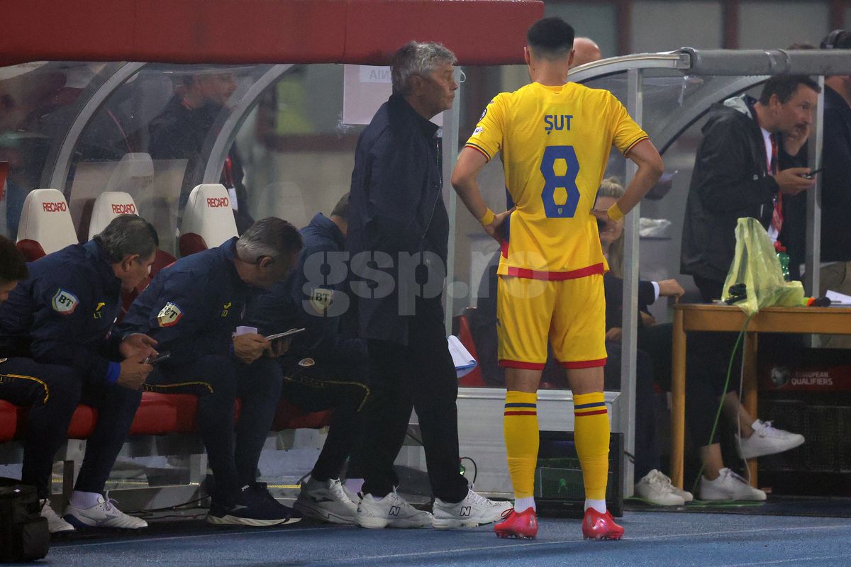 Mircea Lucescu, la meciul Austria - România 2-1