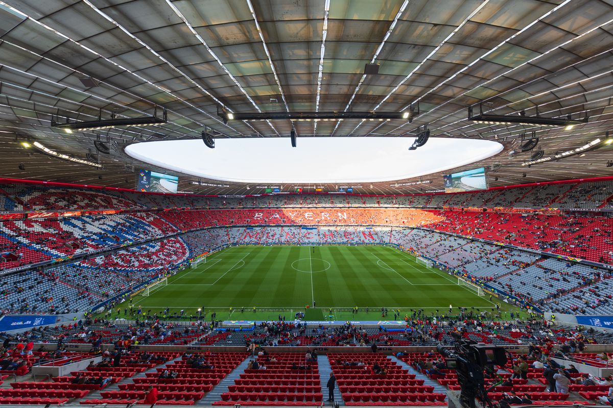 Imagini superbe cu stadionul Allianz Arena înaintea de finala Ligii Naţiunilor