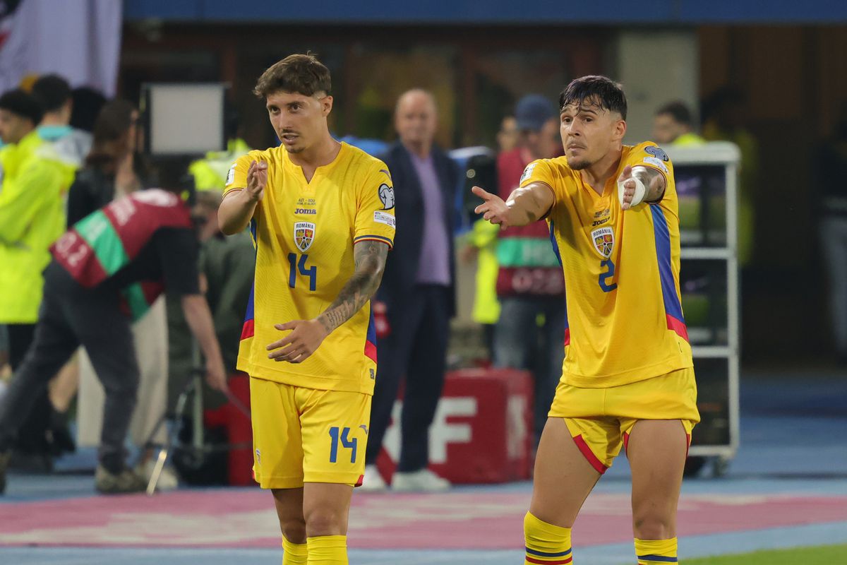 Dispută între Andrei Raţiu şi David Miculescu la finalul partidei Austria - România 2-1