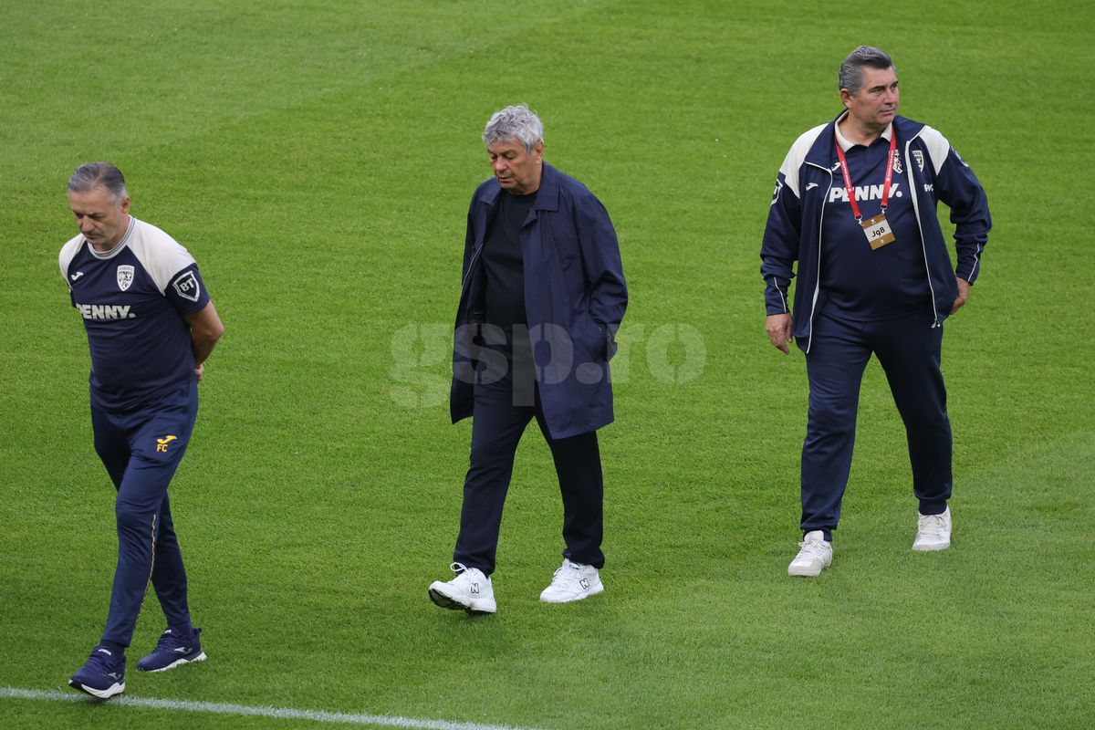 Mircea Lucescu, la meciul Austria - România 2-1